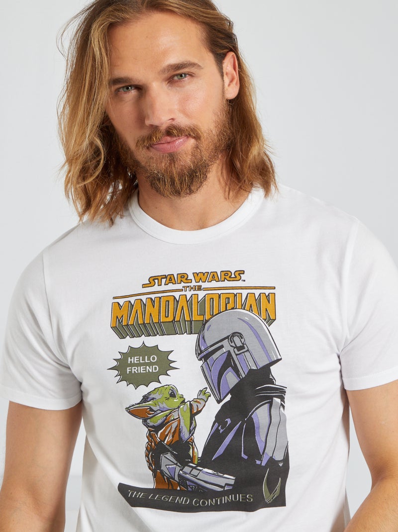 Pantaloni Pigiama Uomo Star Wars Baby Yoda - Morbido Pile, Stampa Mandaloriana, Taglia S Navy - Foto 5