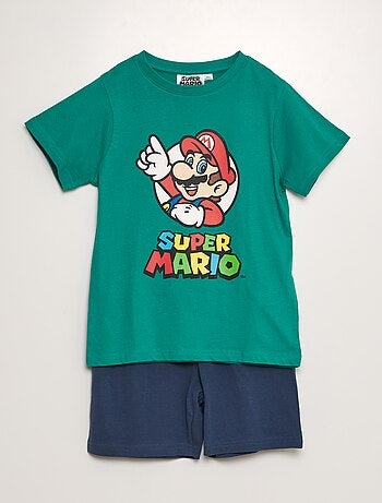 SUPER MARIO Pigiama corto da bambino Nintendo e Luigi, Rosso, 8-9 Years