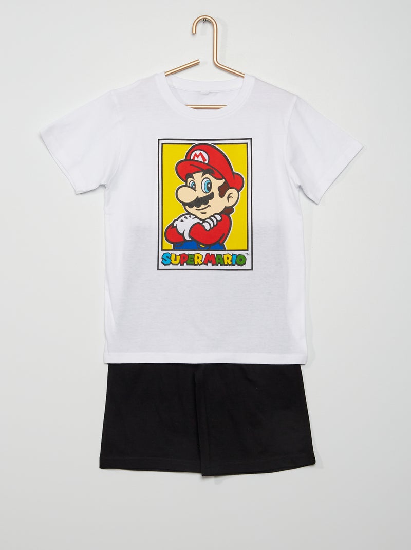 Pigiama corto 'Super Mario' bianco/nero - Kiabi