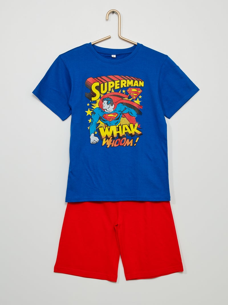 Pigiama corto 'Superman' blu/rosso - Kiabi