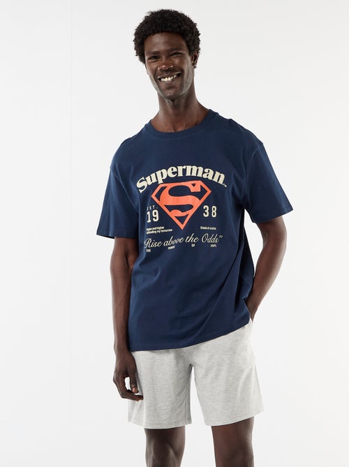 Pigiama corto \"Superman\" t-shirt e pantaloncini - 2 pezzi - Kiabi