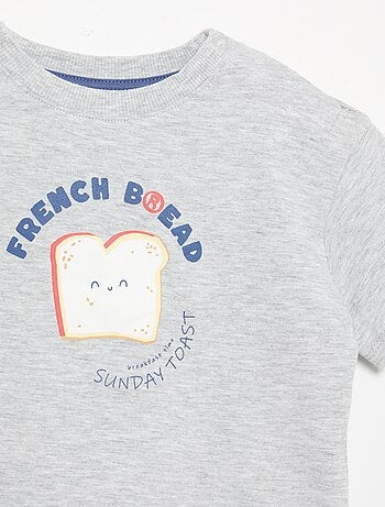 Pigiama corto + T-shirt - 2 pezzi