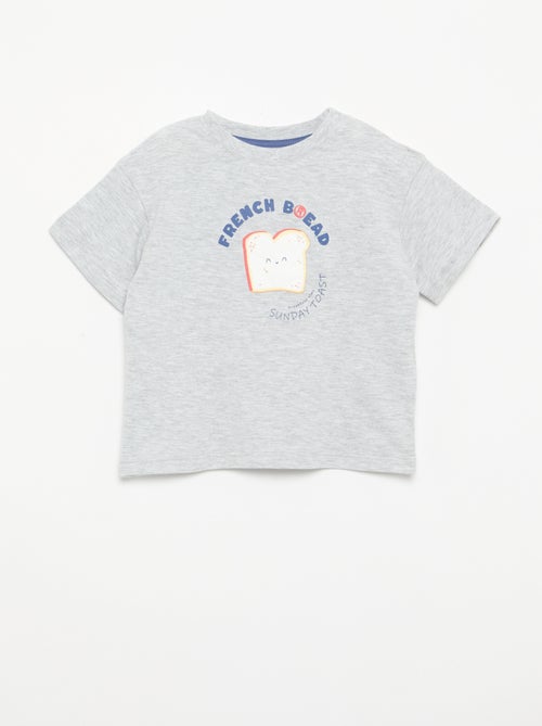 Pigiama corto + T-shirt - 2 pezzi - Kiabi