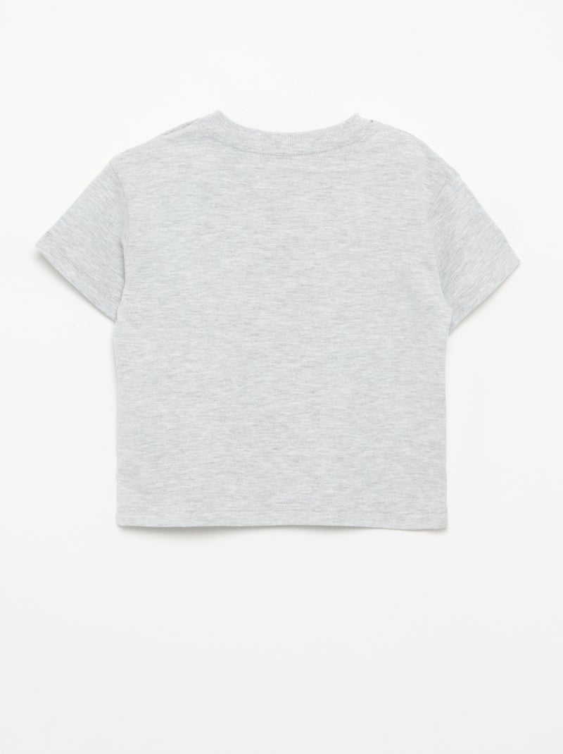 Pigiama corto + T-shirt - 2 pezzi Grigio - Kiabi