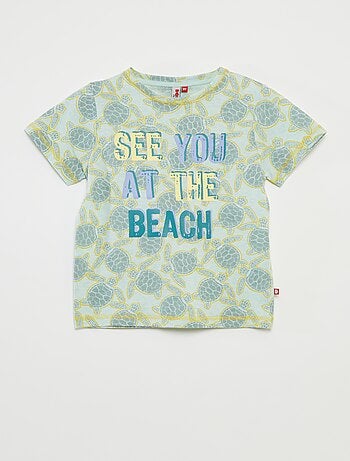 Pigiama corto t-shirt con stampa + shorts - 2 pezzi