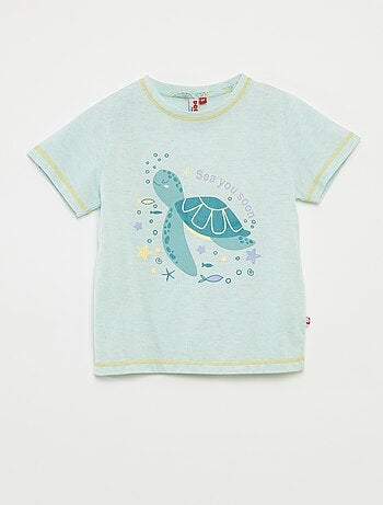 Pigiama corto t-shirt con stampa + shorts - 2 pezzi