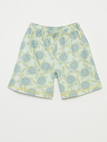 Pigiama corto t-shirt con stampa + shorts - 2 pezzi