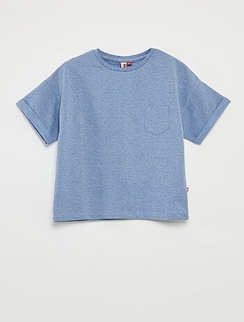Pigiama corto t-shirt con tasca + shorts tinta unita - 2 pezzi
