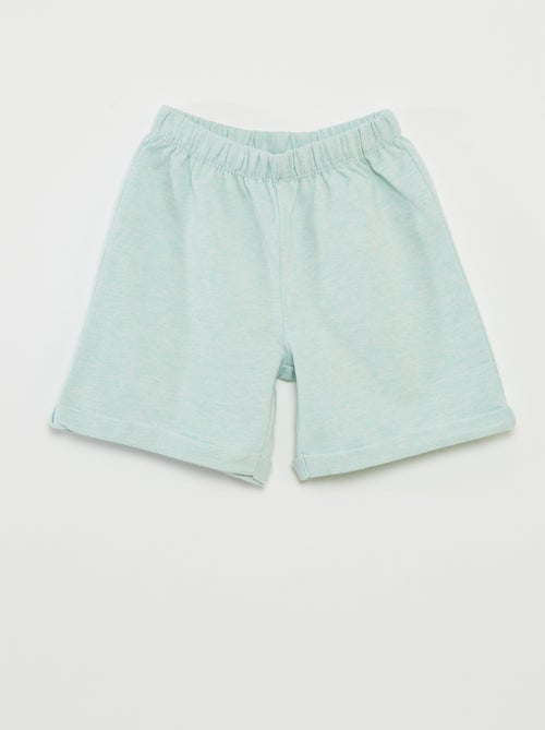 Pigiama corto t-shirt con tasca + shorts tinta unita - 2 pezzi - Kiabi