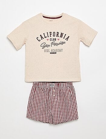 Pigiama corto t-shirt + pantaloncini - 2 pezzi