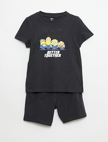 Pigiama corto t-shirt + pantaloncini 'Minions' - 2 pezzi