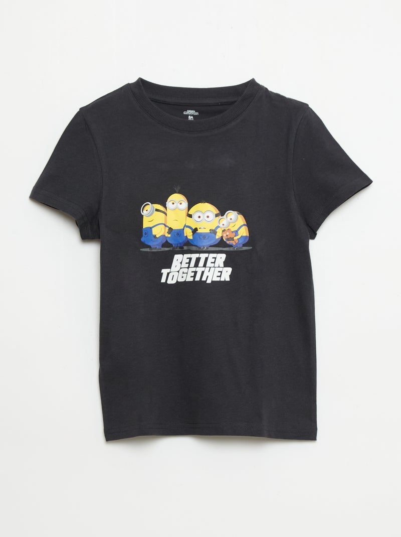 Pigiama corto t-shirt + pantaloncini 'Minions' - 2 pezzi Nero - Kiabi