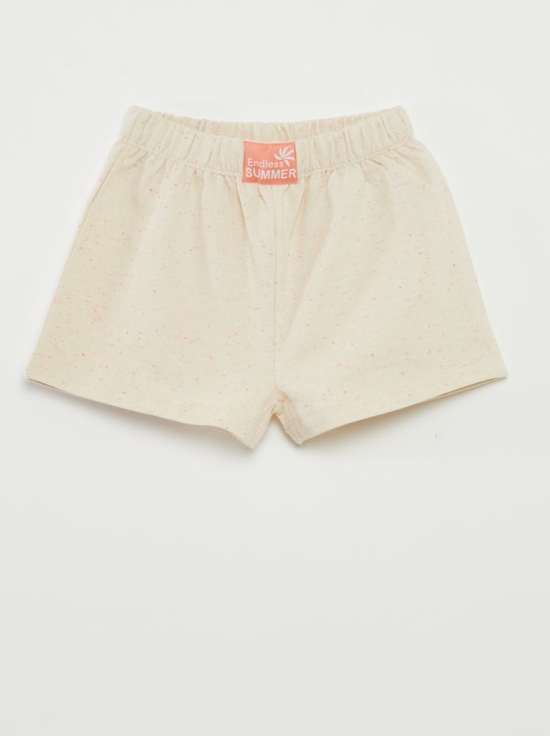 Pigiama corto t-shirt + shorts - 2 pezzi BEIGE - Kiabi