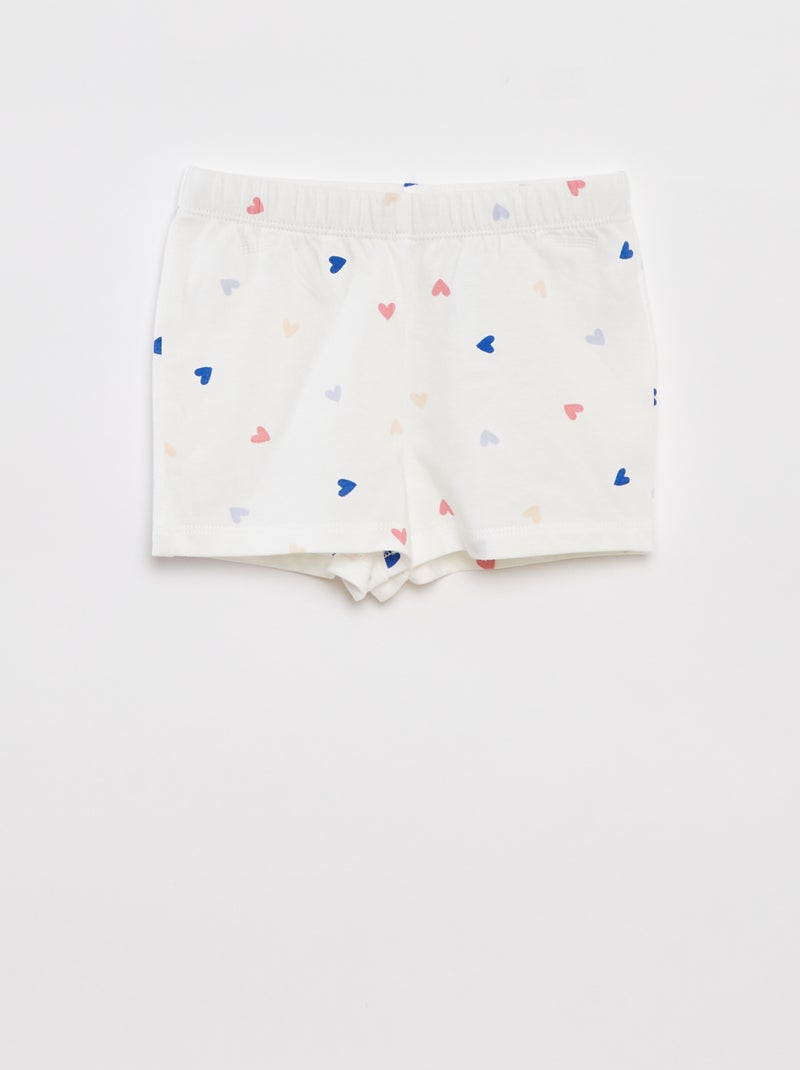 Pigiama corto t-shirt + shorts - 2 pezzi BIANCO - Kiabi