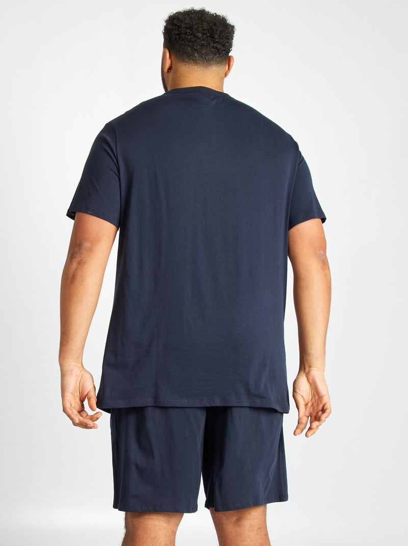 Pigiama corto t-shirt + shorts - 2 pezzi BLU - Kiabi