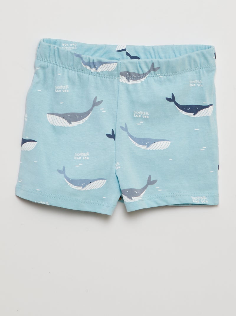 Pigiama corto t-shirt + shorts - 2 pezzi BLU - Kiabi