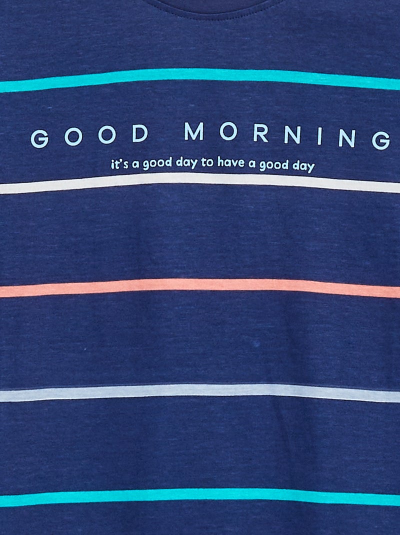 Pigiama corto t-shirt + shorts - 2 pezzi BLU - Kiabi