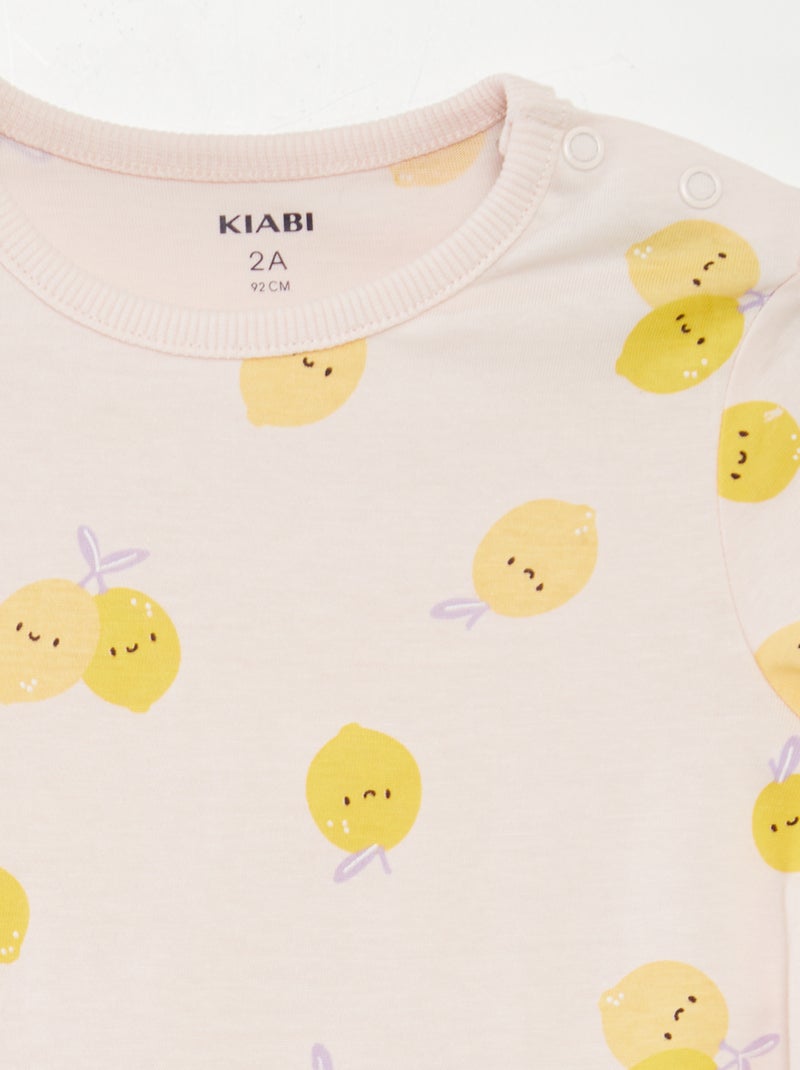 Pigiama corto t-shirt + shorts - 2 pezzi ROSA - Kiabi