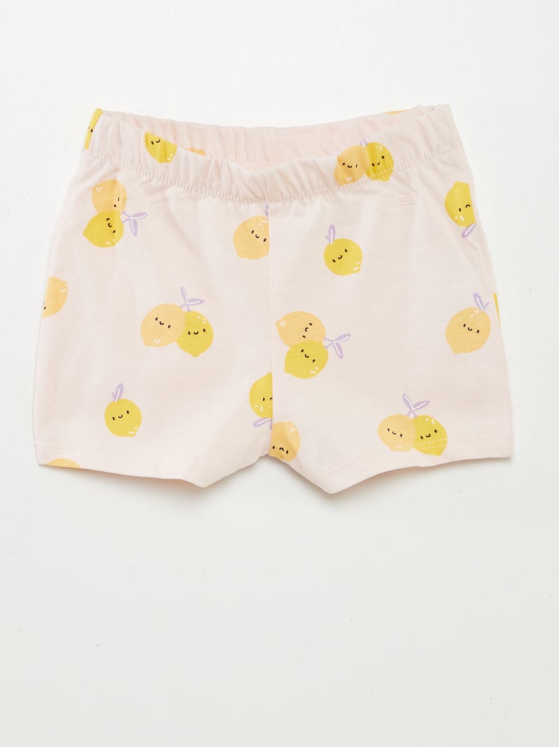 Pigiama corto t-shirt + shorts - 2 pezzi ROSA - Kiabi