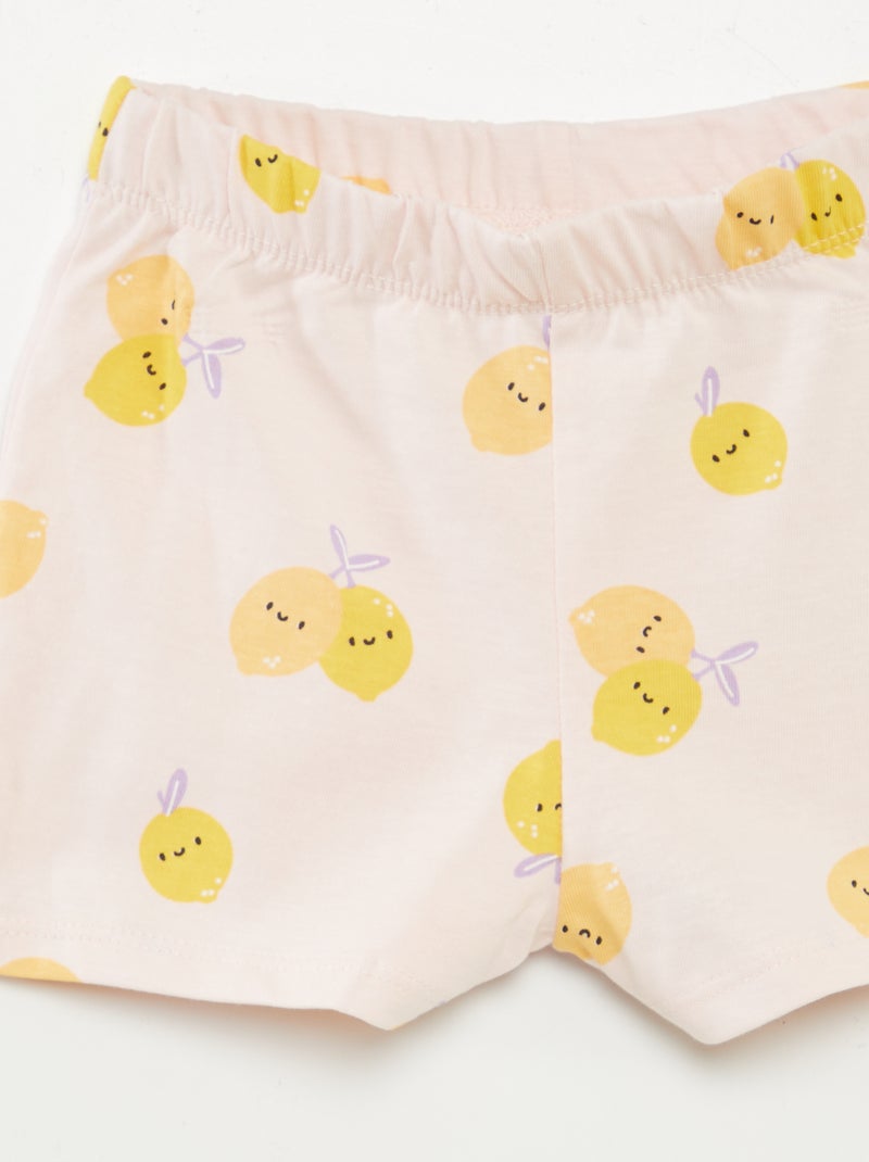 Pigiama corto t-shirt + shorts - 2 pezzi ROSA - Kiabi