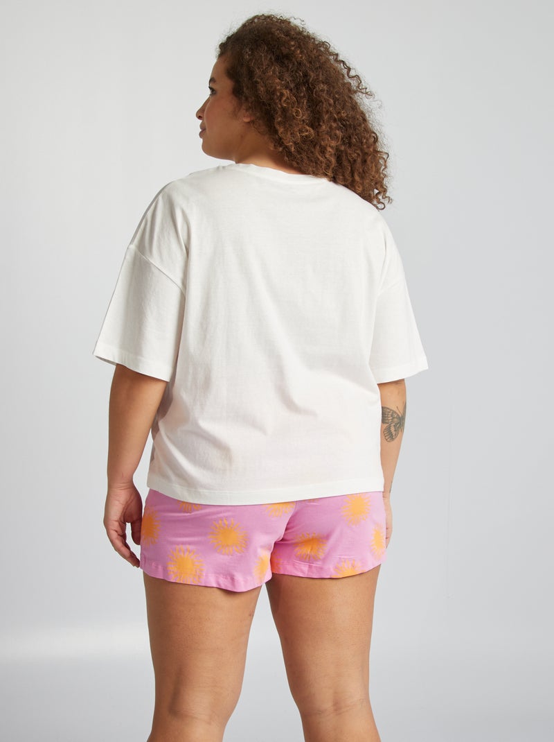 Pigiama corto t-shirt + shorts - 2 pezzi ROSA - Kiabi