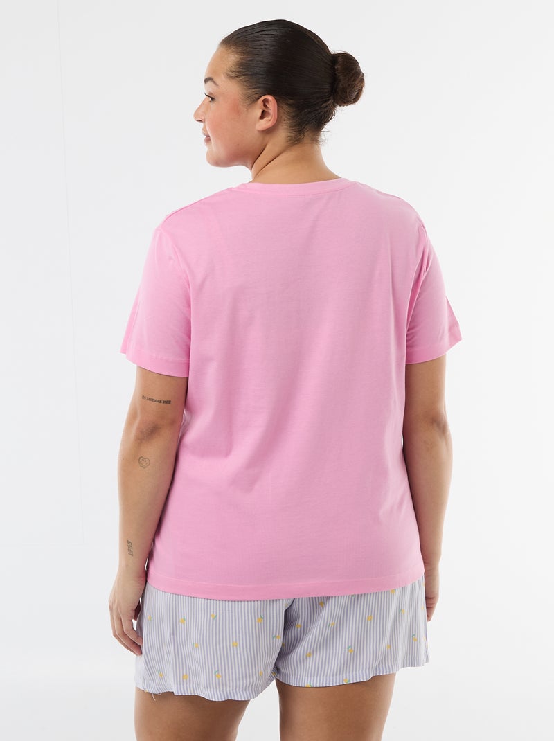 Pigiama corto t-shirt + shorts - 2 pezzi Viola - Kiabi