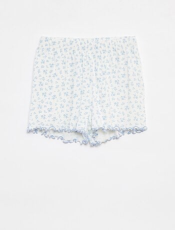 Pigiama corto t-shirt + shorts a coste - 2 pezzi