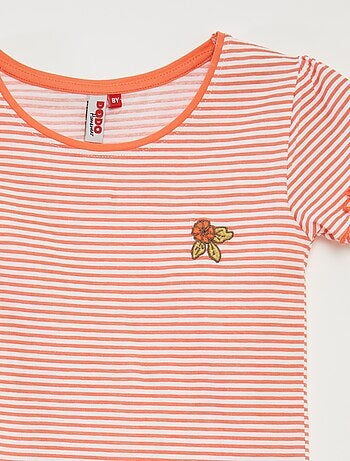 Pigiama corto t-shirt + shorts a righe - 2 pezzi
