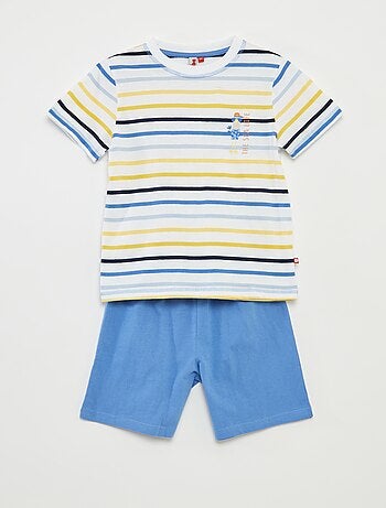 Pigiama corto t-shirt + shorts a righe - 2 pezzi