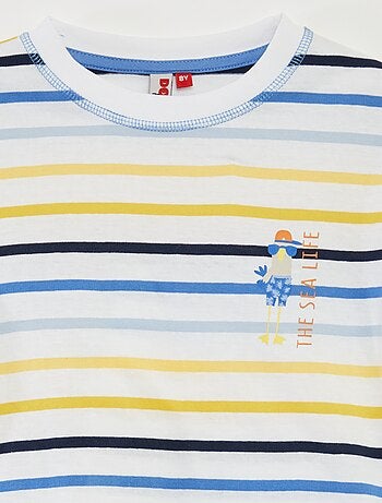 Pigiama corto t-shirt + shorts a righe - 2 pezzi