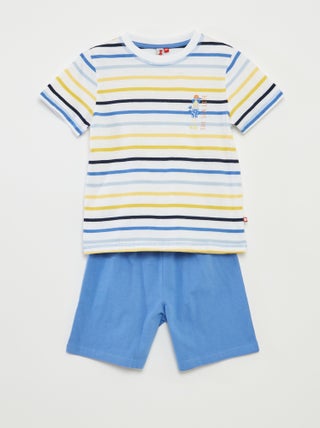 Pigiama corto t-shirt + shorts a righe - 2 pezzi