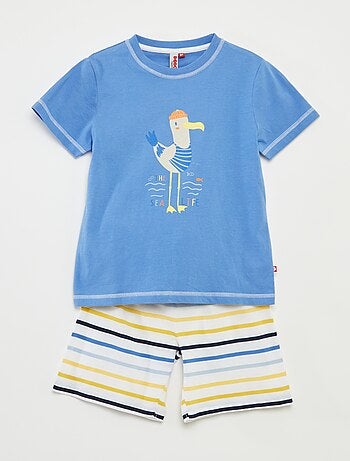 Pigiama corto t-shirt + shorts a righe - 2 pezzi