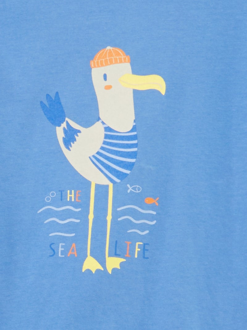 Pigiama corto t-shirt + shorts a righe - 2 pezzi BLU - Kiabi