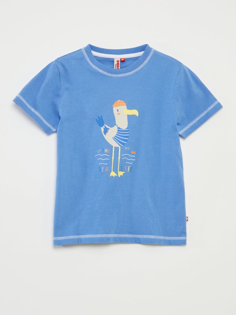 Pigiama corto t-shirt + shorts a righe - 2 pezzi BLU - Kiabi