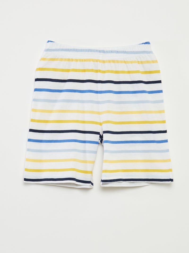 Pigiama corto t-shirt + shorts a righe - 2 pezzi BLU - Kiabi