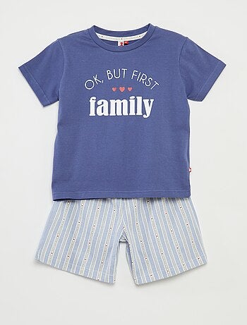 Pigiama corto t-shirt + shorts a righe - 2 pezzi