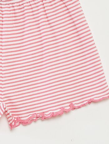 Pigiama corto t-shirt + shorts a righe - 2 pezzi