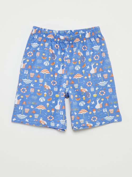 Pigiama corto t-shirt + shorts con stampa - 2 pezzi - Kiabi