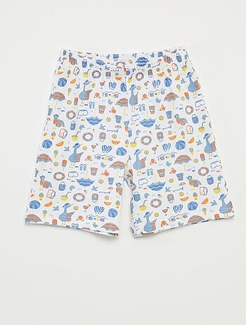 Pigiama corto t-shirt + shorts con stampa - 2 pezzi