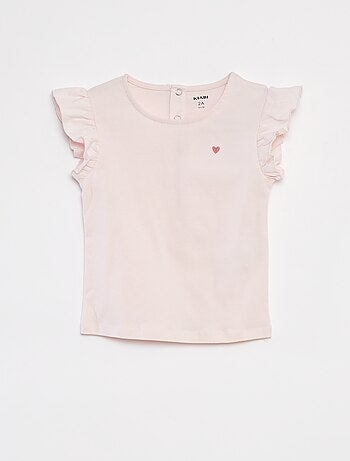 Pigiama corto t-shirt + shorts con volant - 2 pezzi