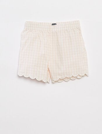 Pigiama corto t-shirt + shorts con volant - 2 pezzi