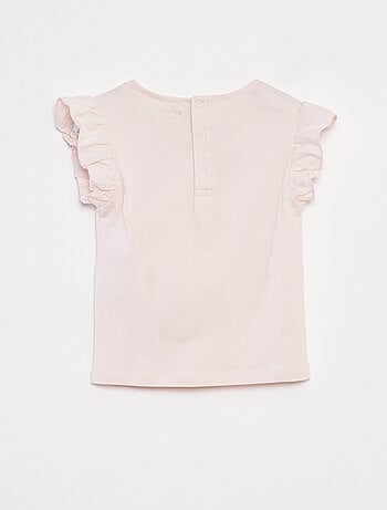 Pigiama corto t-shirt + shorts con volant - 2 pezzi