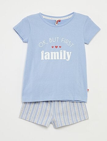 Pigiama corto t-shirt + shorts 'Festa della mamma' - 2 pezzi