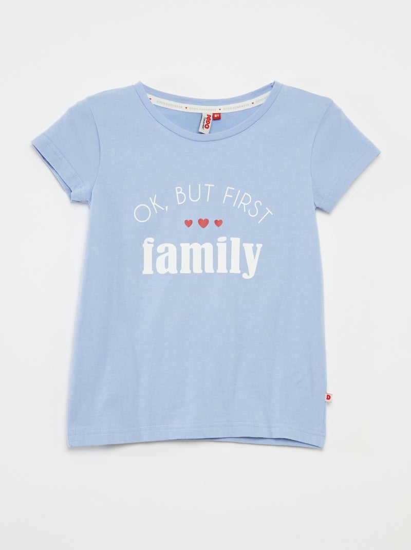 Pigiama corto t-shirt + shorts 'Festa della mamma' - 2 pezzi BLU - Kiabi