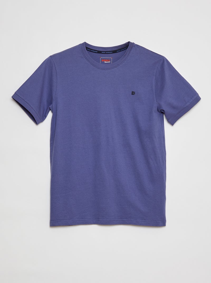 Pigiama corto t-shirt + shorts in jersey - 2 pezzi BLU - Kiabi