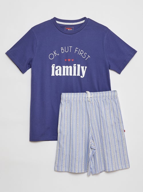 Pigiama corto t-shirt + shorts in jersey - 2 pezzi - Kiabi