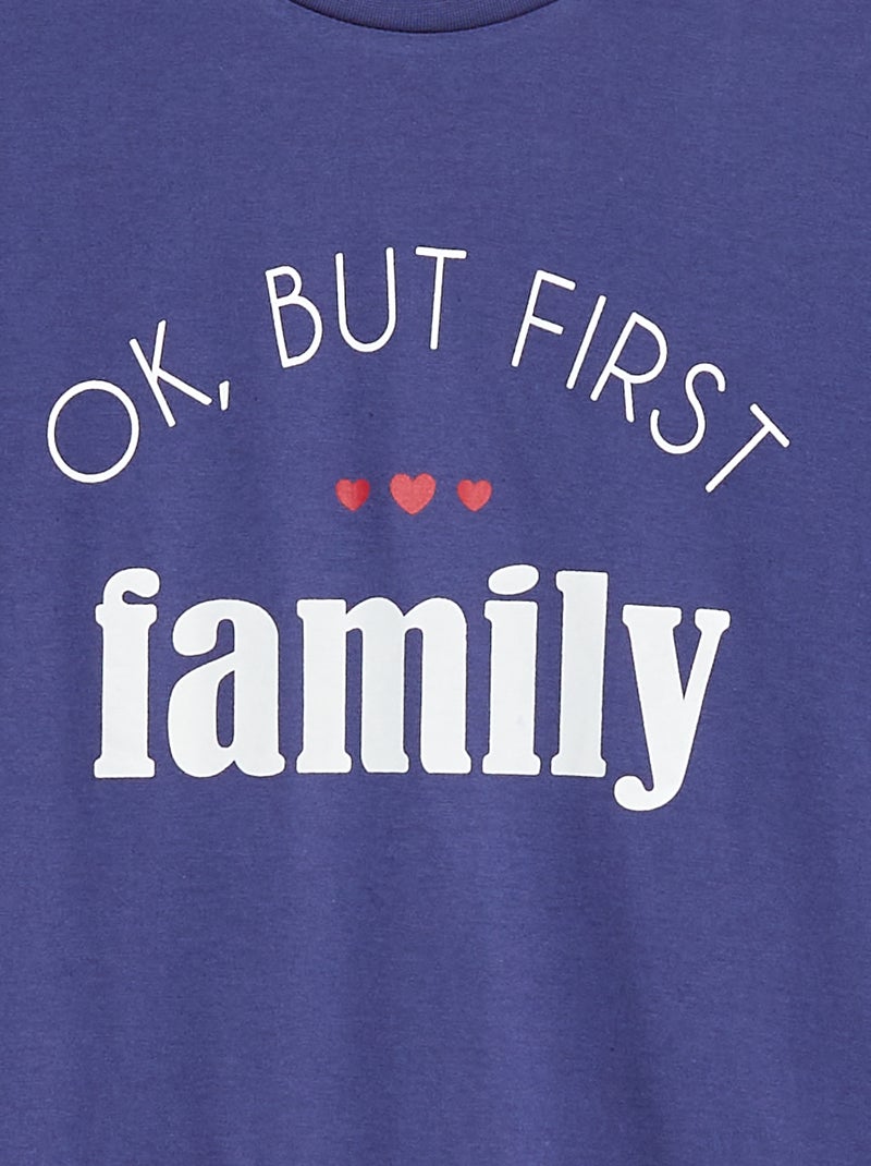 Pigiama corto t-shirt + shorts in jersey - 2 pezzi BLU - Kiabi