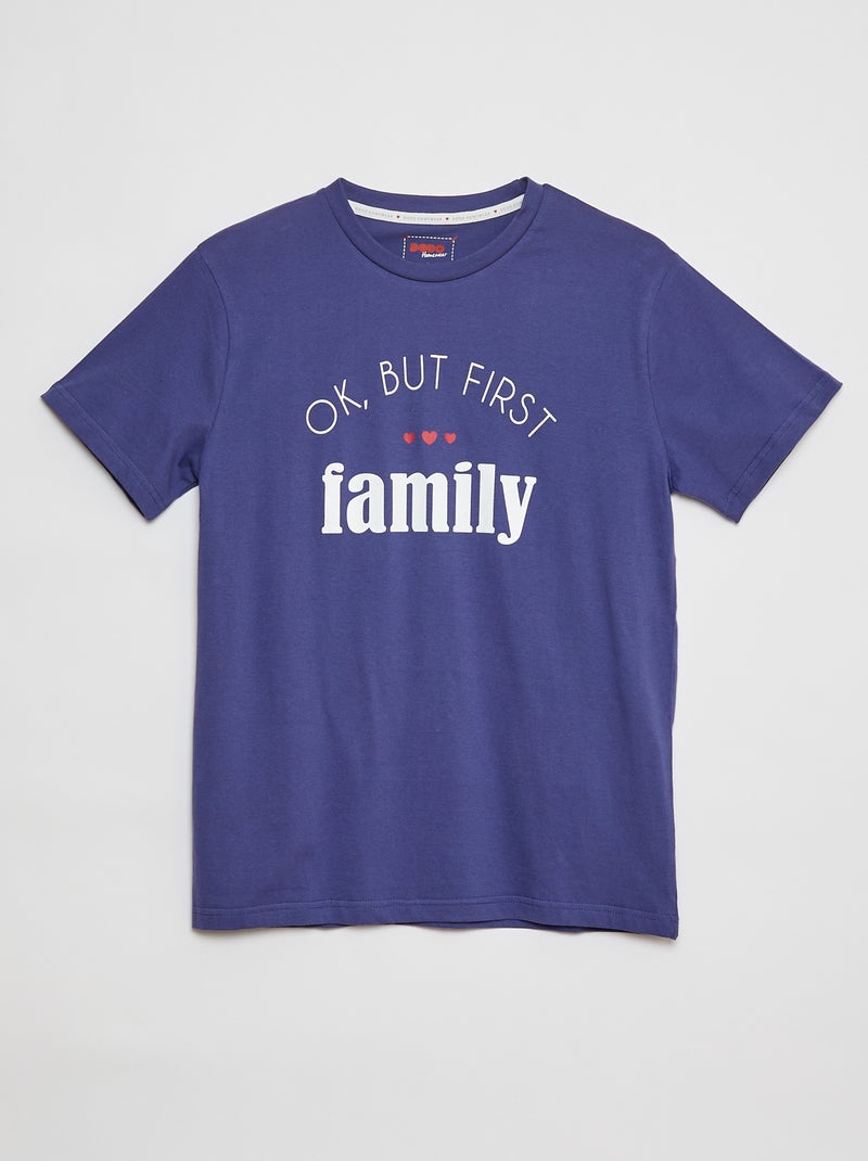 Pigiama corto t-shirt + shorts in jersey - 2 pezzi BLU - Kiabi