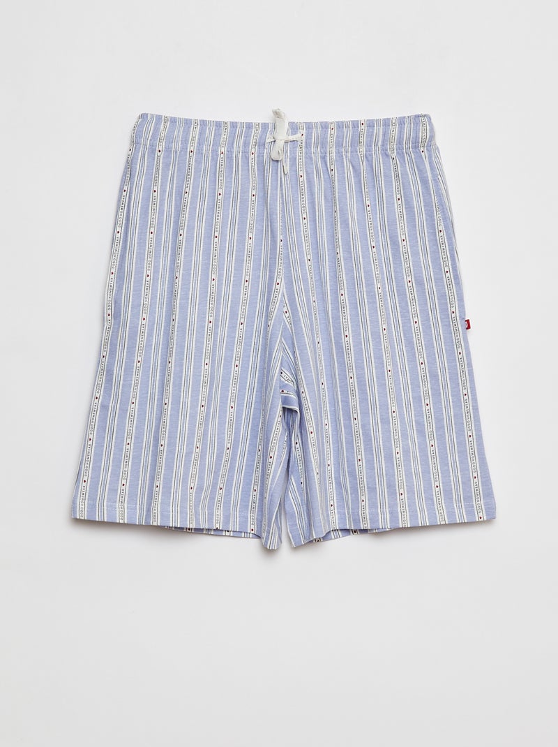 Pigiama corto t-shirt + shorts in jersey - 2 pezzi BLU - Kiabi