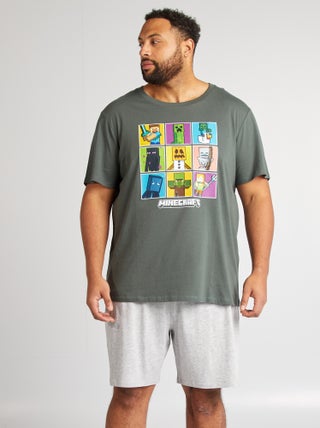 Pigiama corto t-shirt + shorts "Minecraft" - 2 pezzi